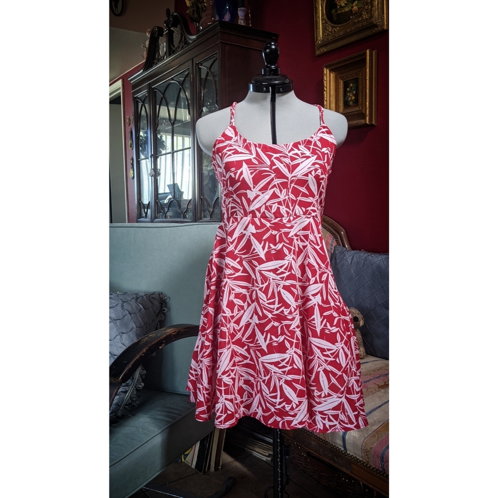 SOLD - Handmade, Unique Skater Dress in Tropical Print